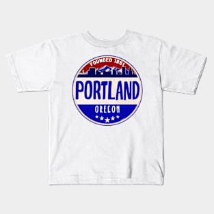 PORTLAND OREGON MOUNT HOOD MOUNTAINS MOUNTAIN VOLCANO Kids T-Shirt